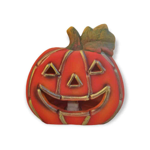 Picture of HALLOWEEN TERRACOTTA SMILING PUMPKIN LARGE WITH LED LIGHT